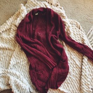 Lucky Brand Maroon/Red Cardigan